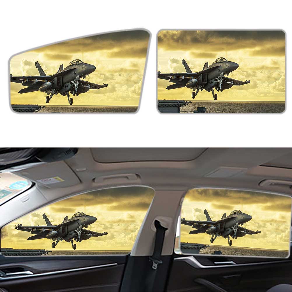 Departing Jet Aircraft Designed Car Sun Shade (Side window)