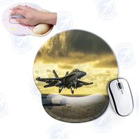 Thumbnail for Departing Jet Aircraft Designed Ergonomic Mouse Pads