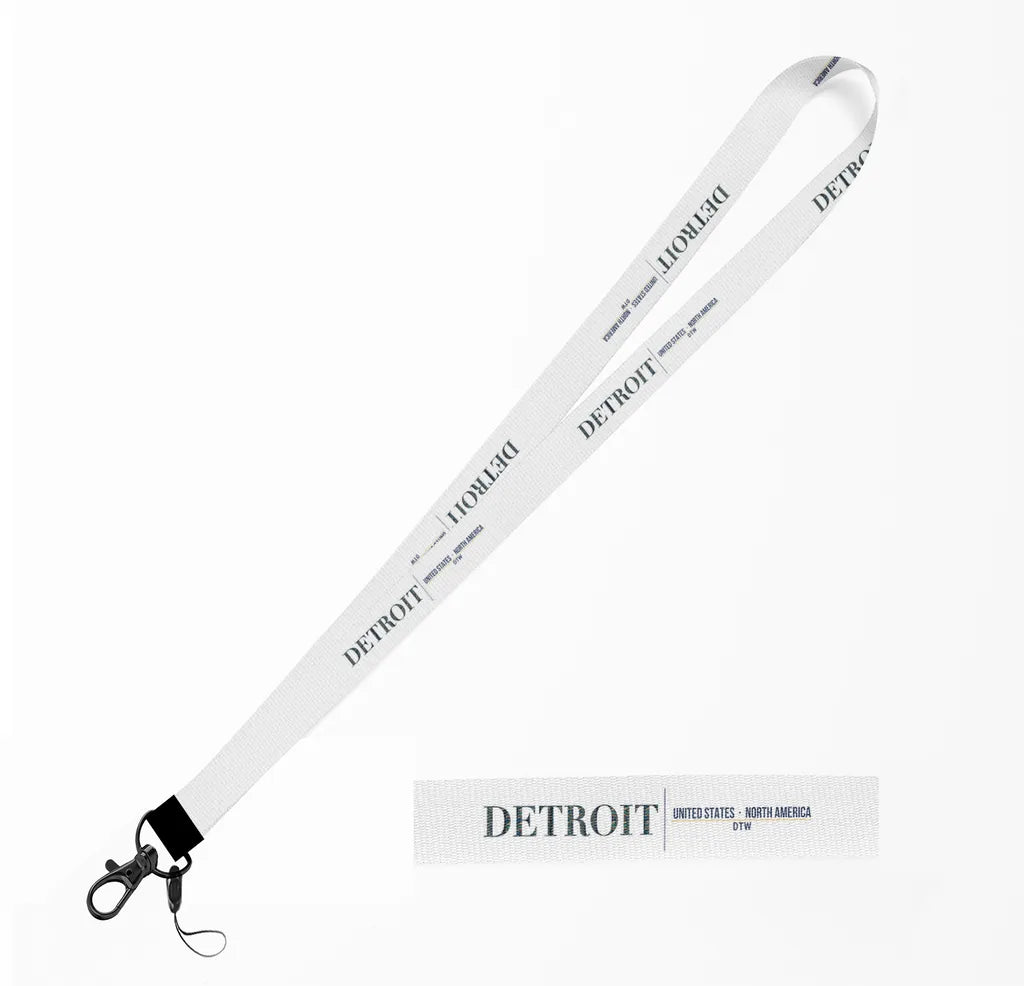Detroit City Series lanyard - white