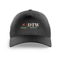 Thumbnail for Detroit Metropolitan Wayne County Airport (DTW) printed hat - black