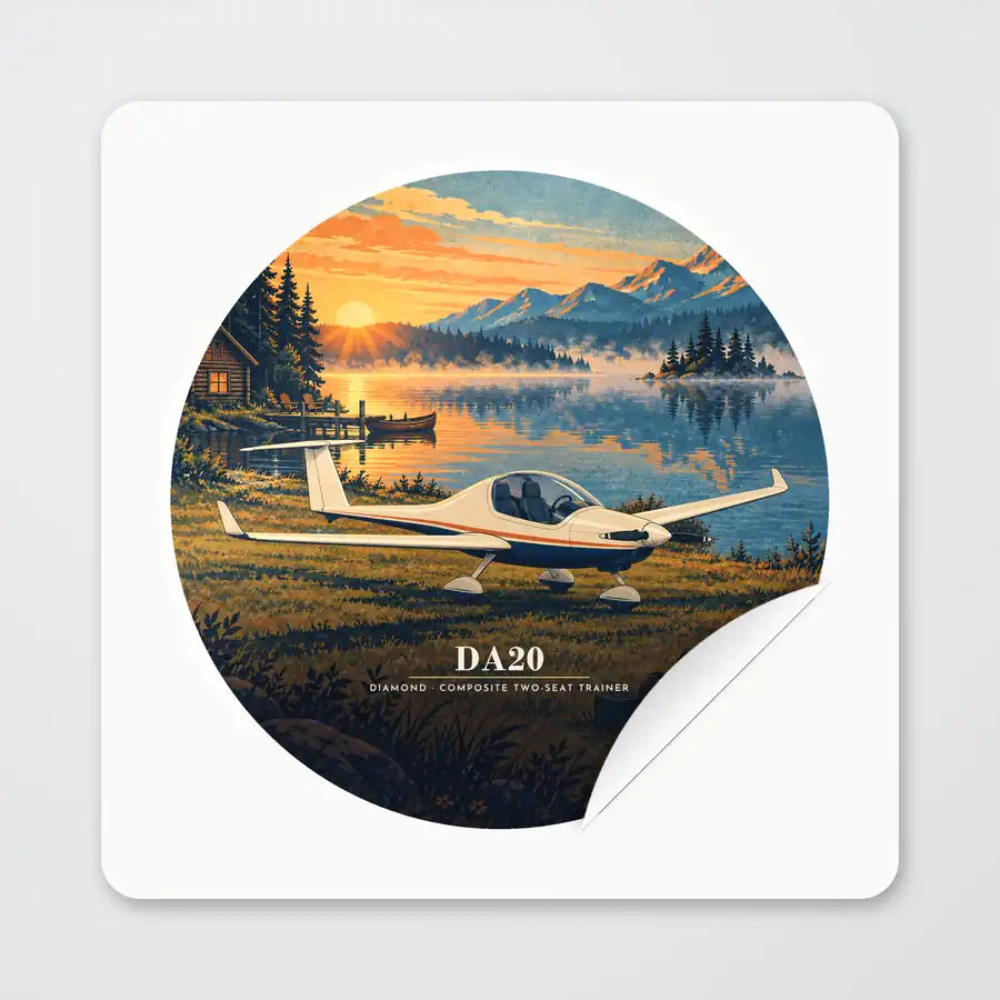 Diamond DA20 - 3D - Circle Sticker - Peel