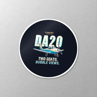 Thumbnail for Diamond DA20 - Cartoon - Circle Sticker - Close-up