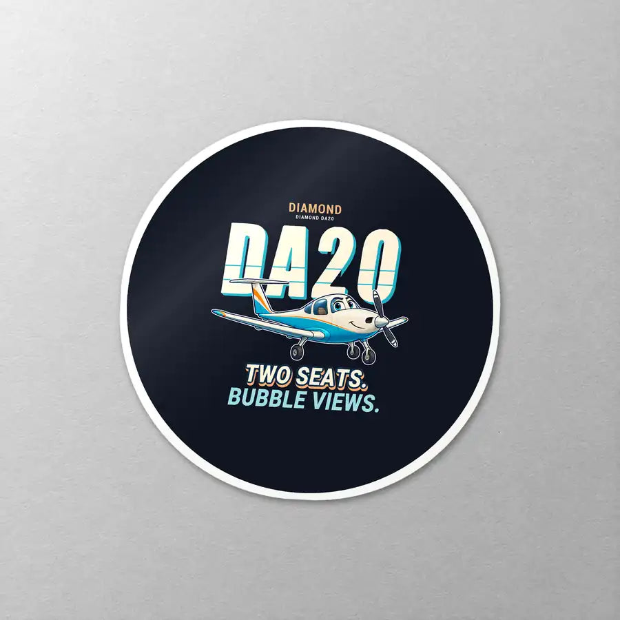 Diamond DA20 - Cartoon - Circle Sticker - Close-up