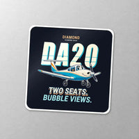 Thumbnail for Diamond DA20 - Cartoon - Square Sticker - Close-up