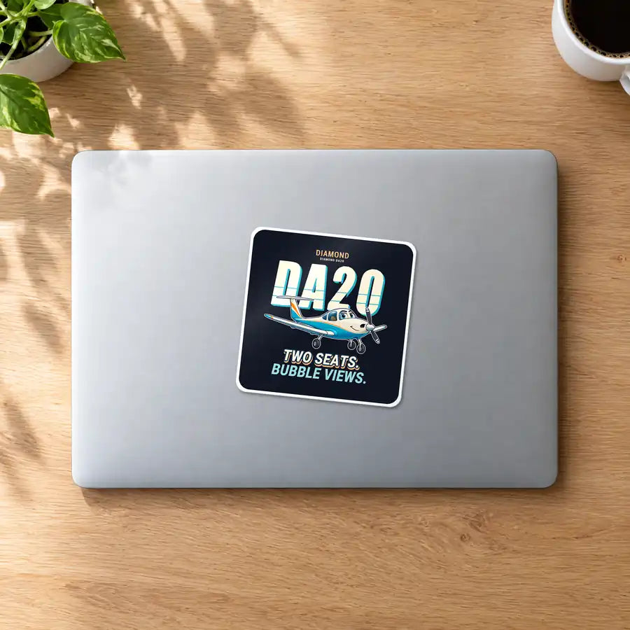 Diamond DA20 - Cartoon - Square Sticker - MacBook