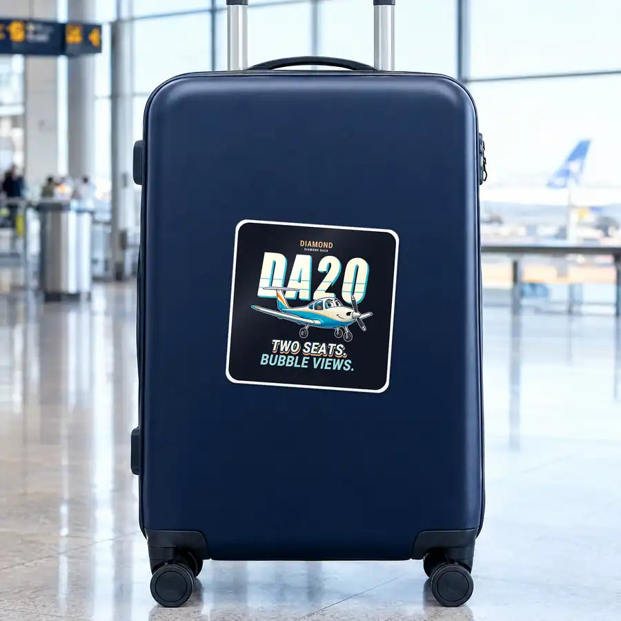 Diamond DA20 - Cartoon - Square Sticker - Suitcase