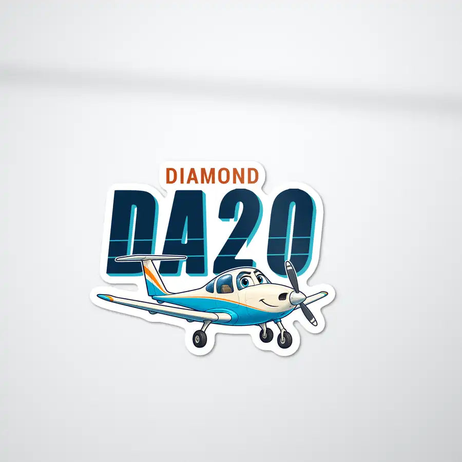 Diamond DA20 - Cartoon Die-Cut - Die-Cut - White Car