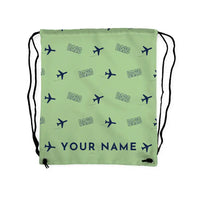 Thumbnail for Diamond DA20 - Drawstring Bag - 3D Pattern + Name - Light Green