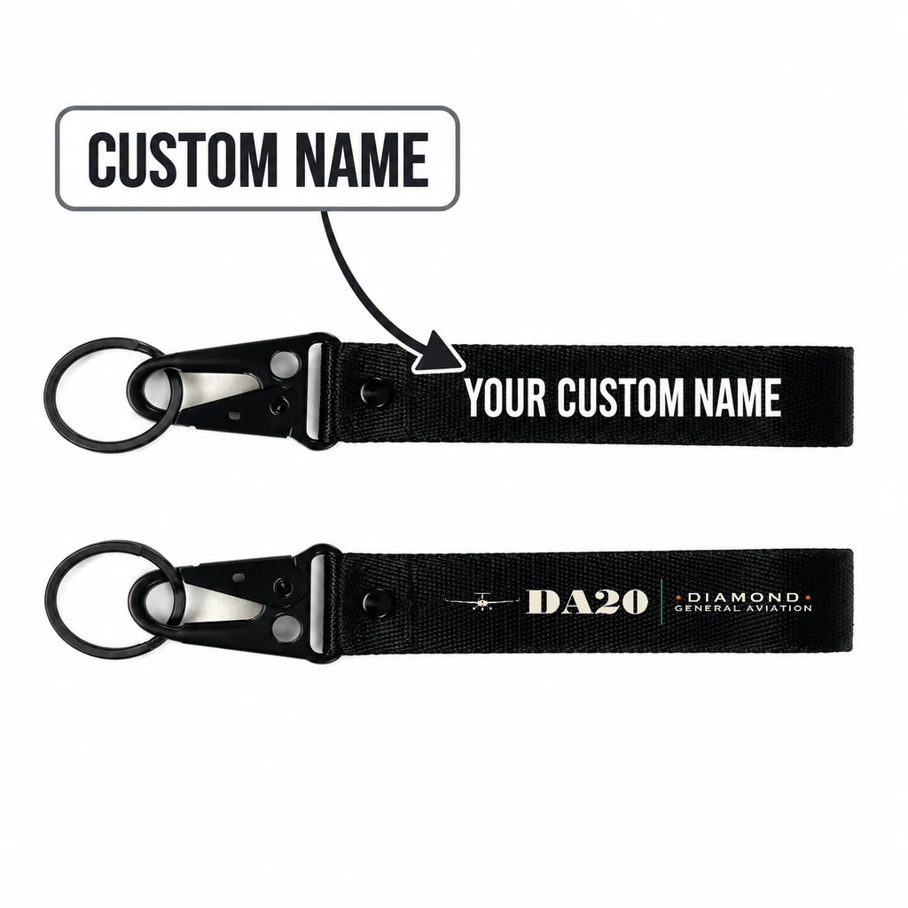 Diamond DA20 Hawk-Shaped Key Chains - Black - Heritage - Personalized