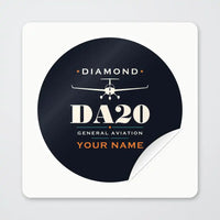 Thumbnail for Diamond DA20 - Heritage + Name - Circle Sticker - Peel