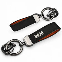 Thumbnail for Diamond DA20 - Leather Key Chain - Horseshoe Buckle - Tag - Black