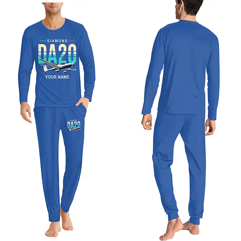 Diamond DA20 - Men Pajamas - Original Chest + Name - Blue