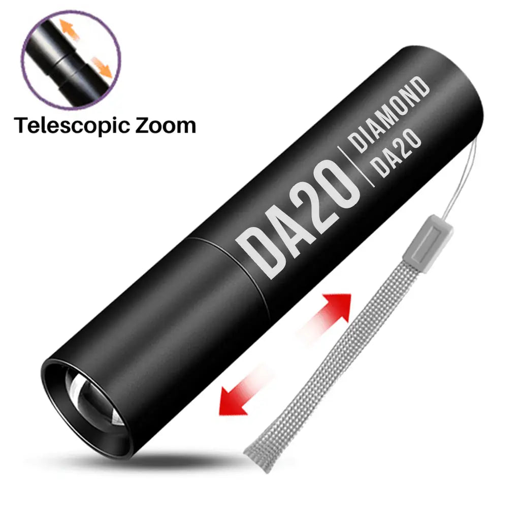 Diamond DA20 - Mini LED Flashlight - Tag - Black