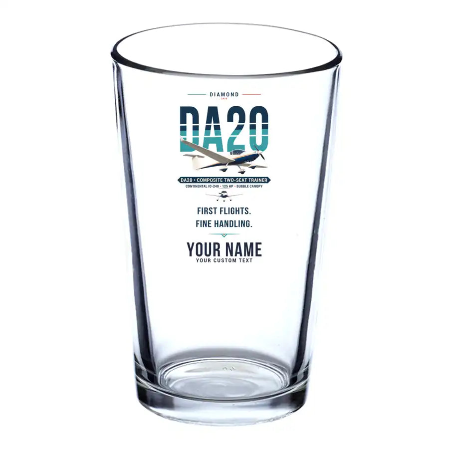 Diamond DA20 - Original + Name - Beer & Water Glass
