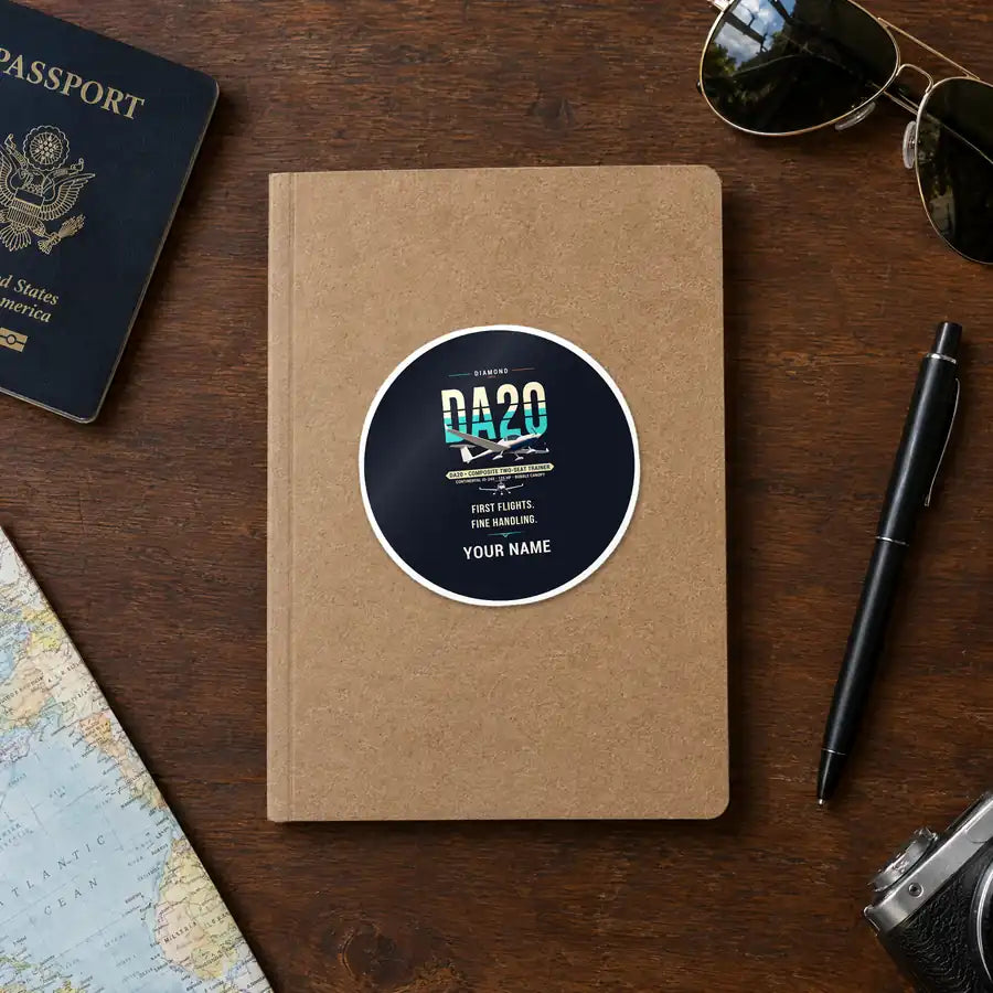 Diamond DA20 - Original + Name - Circle Sticker - Notebook