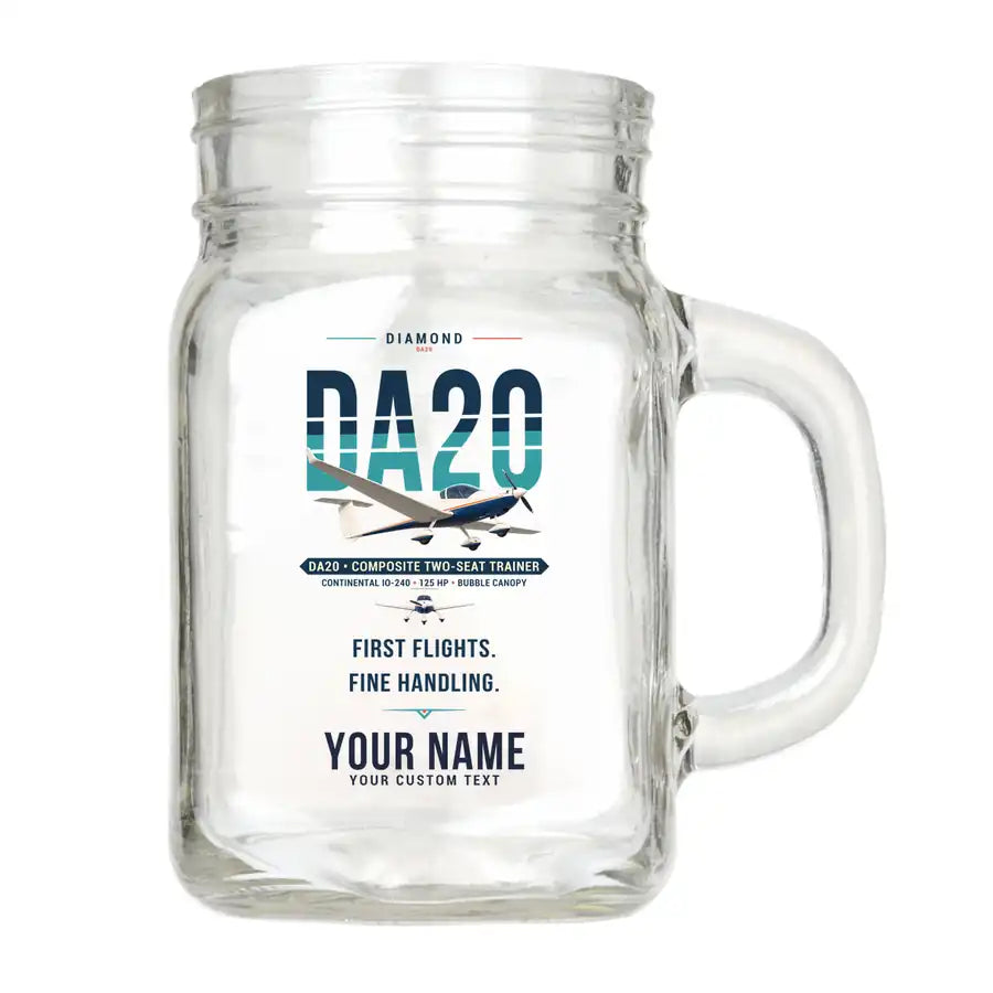 Diamond DA20 - Original + Name - Cocktail Glass (Mason Jar)