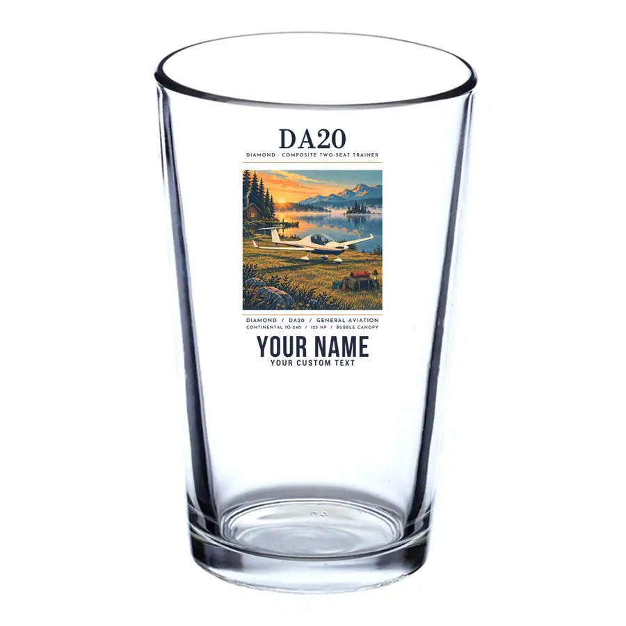 Diamond DA20 - Poster + Name - Beer & Water Glass