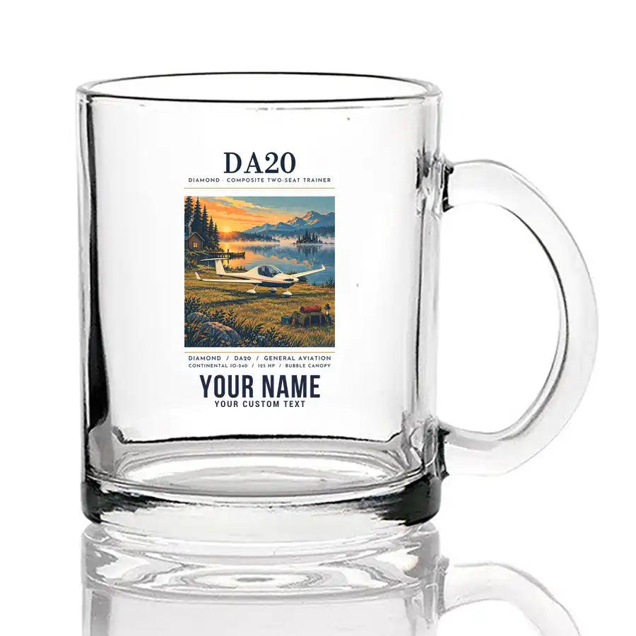 Diamond DA20 - Poster + Name - Coffee & Tea Glass