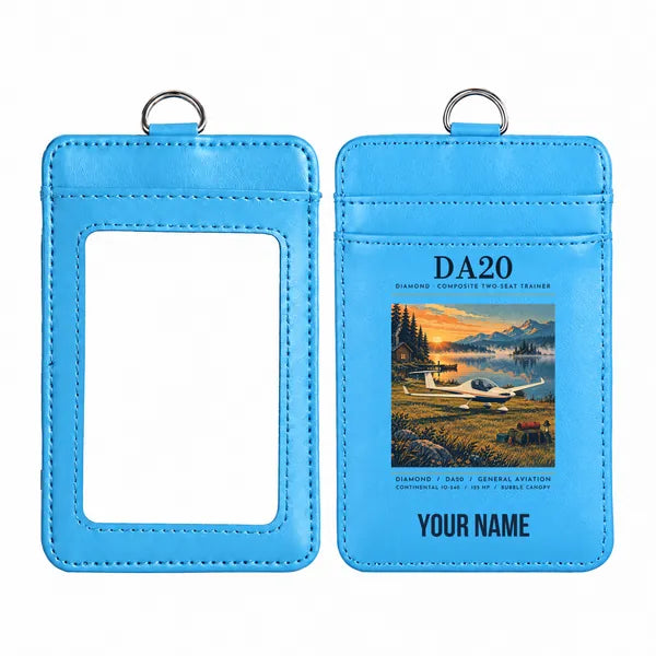 Diamond DA20 - Poster - ID Card Holder - Blue + Name