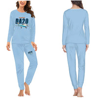Thumbnail for Diamond DA20 - Women Pajamas - Cartoon Chest - Light Blue