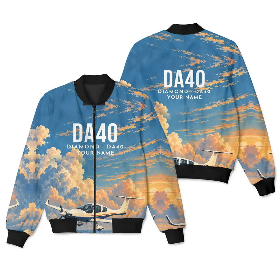 Diamond DA40 3D All-Over Print Clothing - Bomber Jacket - 3D + Name