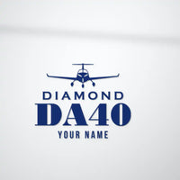 Thumbnail for Diamond DA40 - Heritage Die-Cut - Navy Blue + Name - Die-Cut - Close-up
