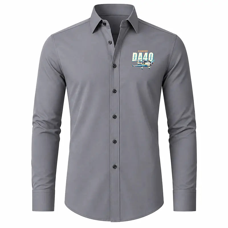 Diamond DA40 - Long Sleeve Shirt - Cartoon - Gray