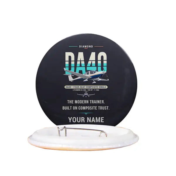 Diamond DA40 - Original + Name - Pin - Black