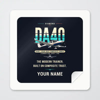 Thumbnail for Diamond DA40 - Original + Name - Square Sticker - Peel