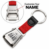 Thumbnail for Diamond DA40 - Seat Belt Key Chain - Heritage + Name - Red
