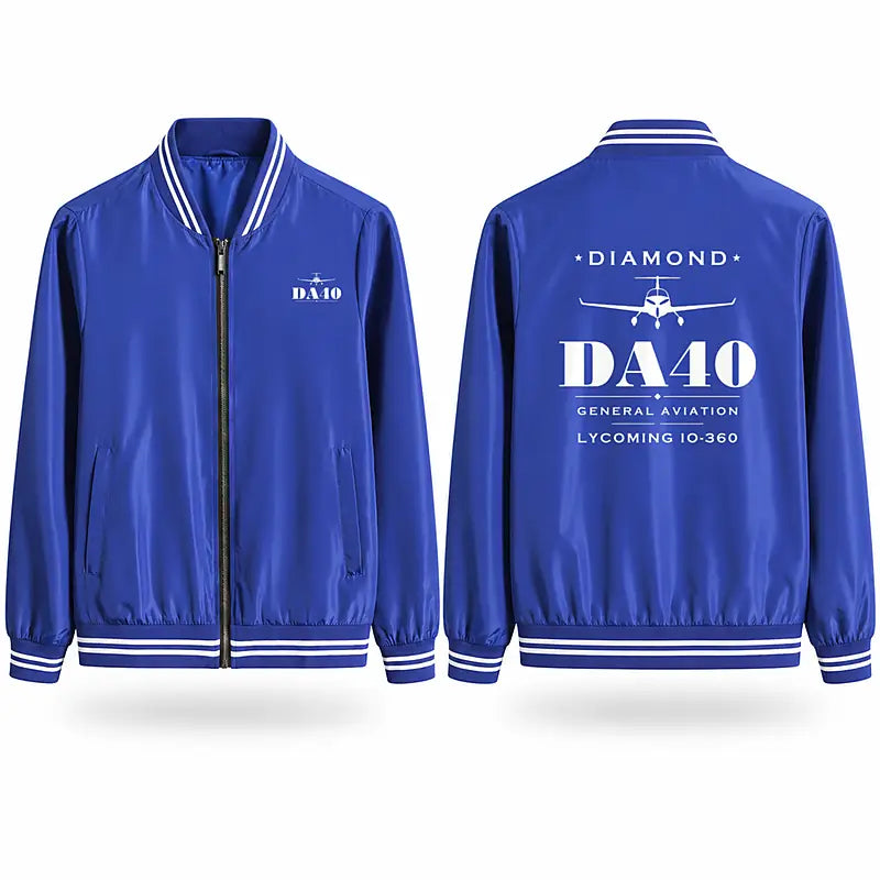 Diamond DA40 Stylish Jackets - Baseball Collar - Heritage - Royal Blue