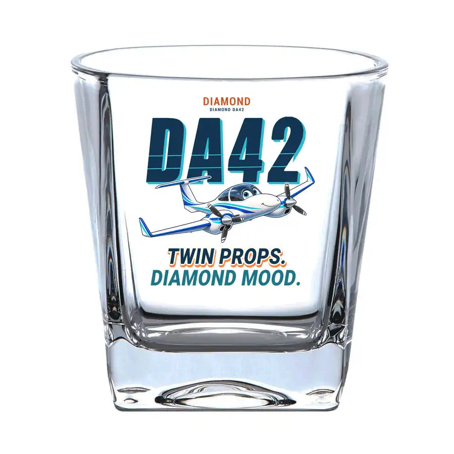 Diamond DA42-VI - Cartoon - Whiskey Glass