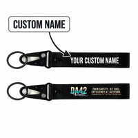 Thumbnail for Diamond DA42-VI Hawk-Shaped Key Chains - Black - Original - Personalized