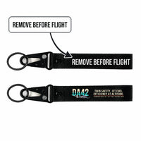 Thumbnail for Diamond DA42-VI Hawk-Shaped Key Chains - Black - Original - Remove Before Flight