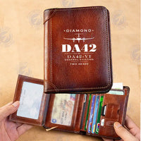 Thumbnail for Diamond DA42-VI Leather Wallets - Printed Leather Wallet - Heritage