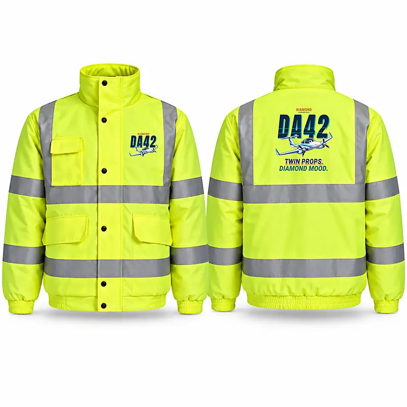Diamond DA42-VI Reflective Winter Jackets - Cartoon - Fluorescent Yellow