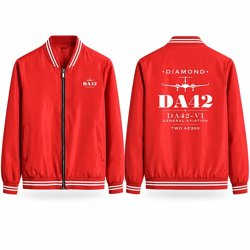 Diamond DA42-VI Stylish Jackets - Baseball Collar - Heritage - Red