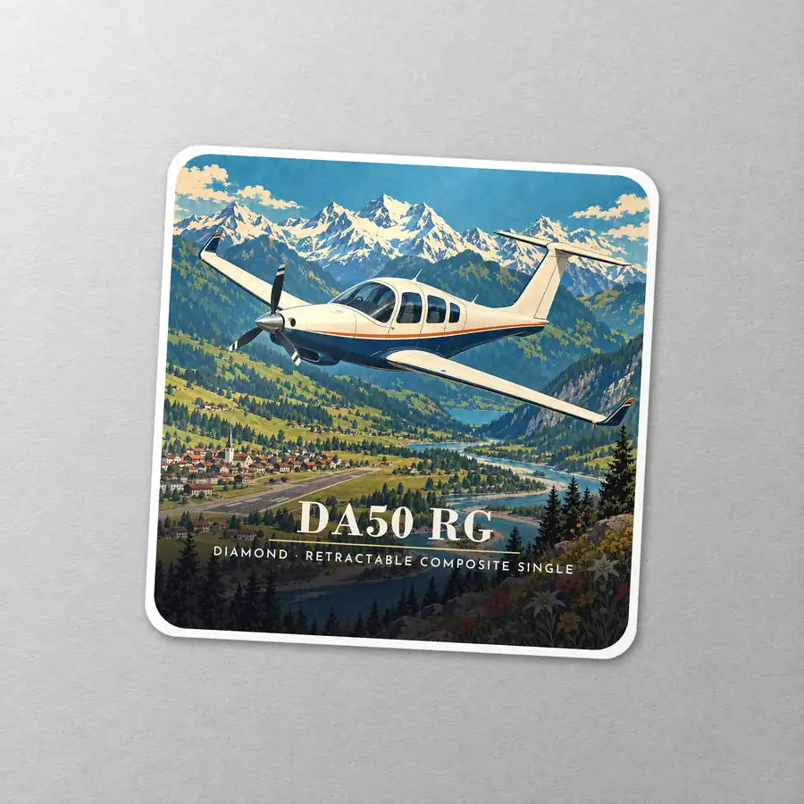 Diamond DA50 RG - 3D - Square Sticker - Close-up