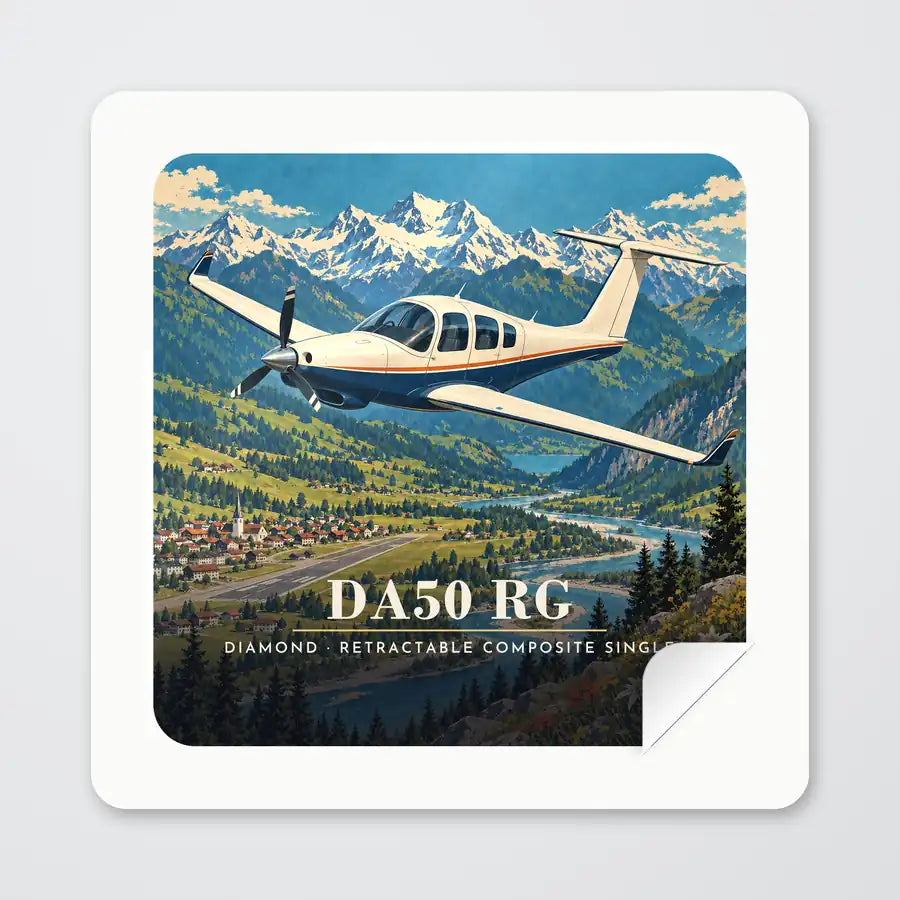 Diamond DA50 RG - 3D - Square Sticker - Peel