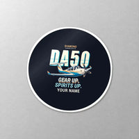 Thumbnail for Diamond DA50 RG - Cartoon + Name - Circle Sticker - Close-up