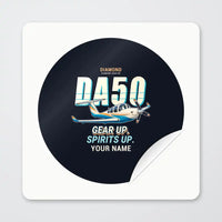 Thumbnail for Diamond DA50 RG - Cartoon + Name - Circle Sticker - Peel