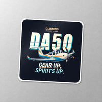 Thumbnail for Diamond DA50 RG - Cartoon - Square Sticker - Close-up