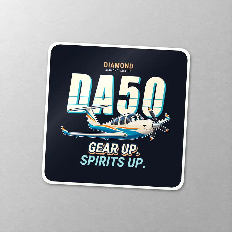 Diamond DA50 RG - Cartoon - Square Sticker - Close-up
