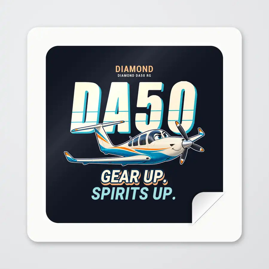 Diamond DA50 RG - Cartoon - Square Sticker - Peel