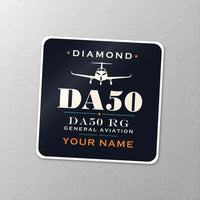 Thumbnail for Diamond DA50 RG - Heritage + Name - Square Sticker - Close-up
