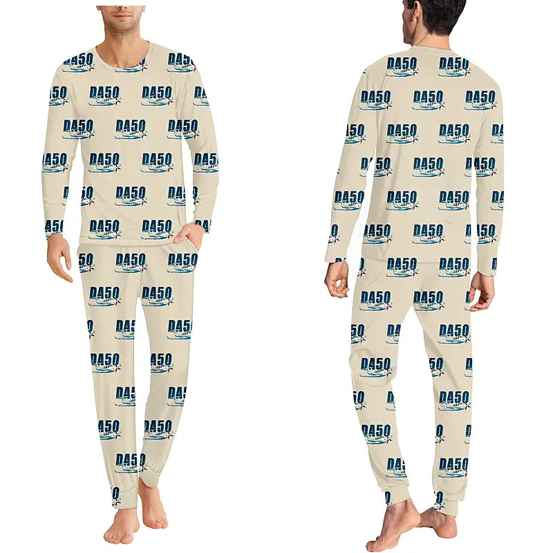 Diamond DA50 RG - Men Pajamas - Cartoon Pattern - Beige
