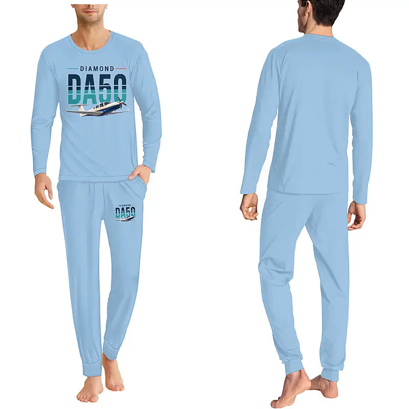 Diamond DA50 RG - Men Pajamas - Original Chest - Light Blue