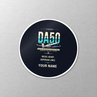 Thumbnail for Diamond DA50 RG - Original + Name - Circle Sticker - Close-up