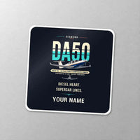 Thumbnail for Diamond DA50 RG - Original + Name - Square Sticker - Close-up