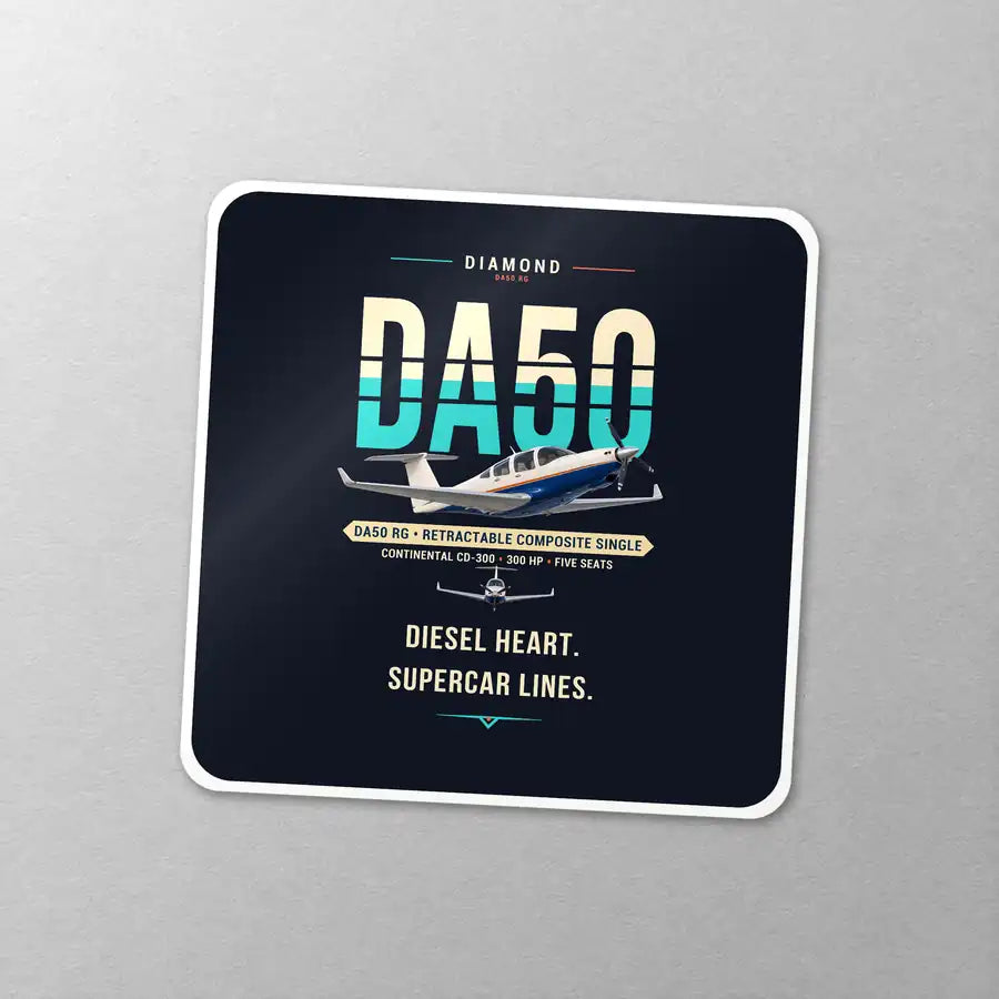 Diamond DA50 RG - Original - Square Sticker - Close-up